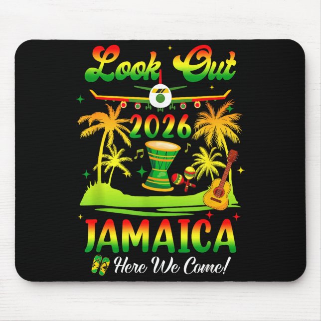 Jamaica Vacation 2026 Here We Come Matching Birthd Mouse Pad (Front)