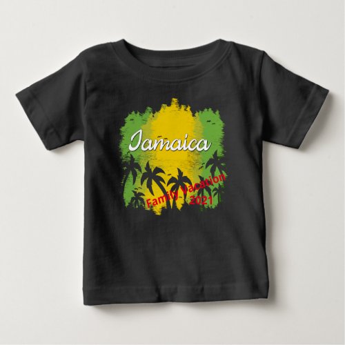 Jamaica Vacation Matching Group Reggae Souvenirs Baby T_Shirt