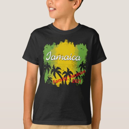 Jamaica Vacation Matching Group Reggae Souvenirs T T_Shirt