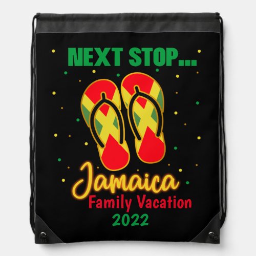 Jamaica Vacation Next Stop Jamaica Group Matching  Drawstring Bag