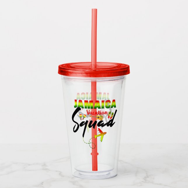 Jamaica Vacation Squad Group Matching Reggae  Acrylic Tumbler (Front)