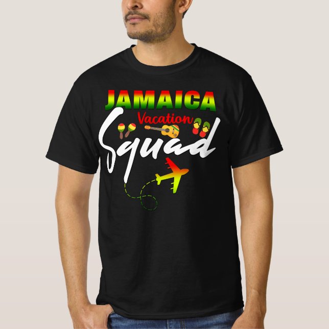 Jamaica Vacation Squad Group Matching Reggae  T-Sh T-Shirt (Front)