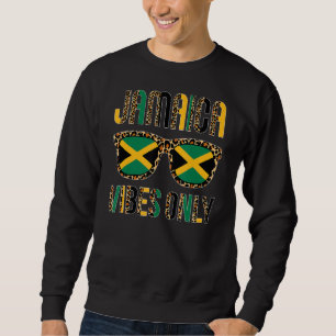 Jamaica Vibes Only Cheetah Leopard Jamaica Flag Sweatshirt