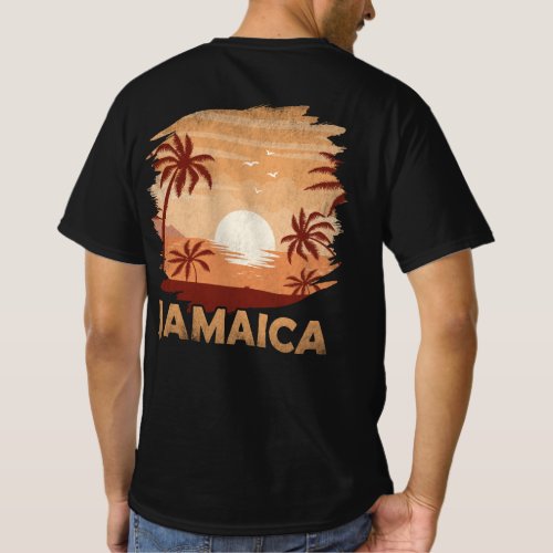 Jamaica Vintage Sunset Scene Graphic T_Shirt