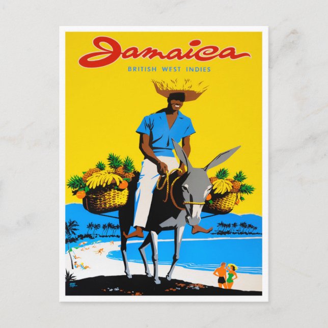Jamaica vintage travel postcard (Front)
