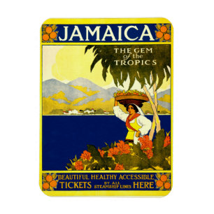 Jamaica, Vintage Travel Poster Magnet