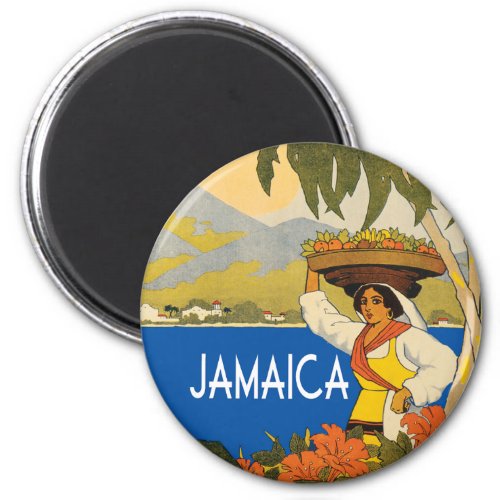 Jamaica vintage travel style  magnet