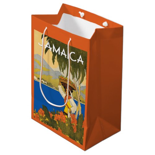 Jamaica vintage travel style medium gift bag