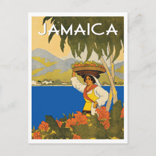 Jamaica vintage travel style postcard
