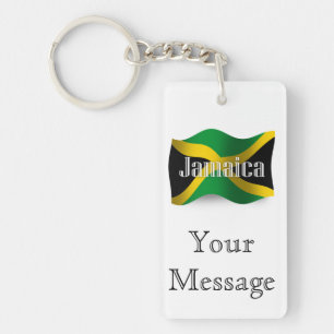 Jamaica Waving Flag Keychain