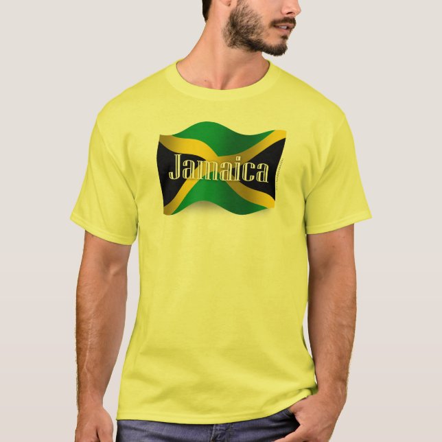 Jamaica Waving Flag T-Shirt (Front)