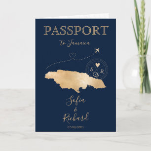 Jamaica Wedding Destination Passport QR Code Invitation