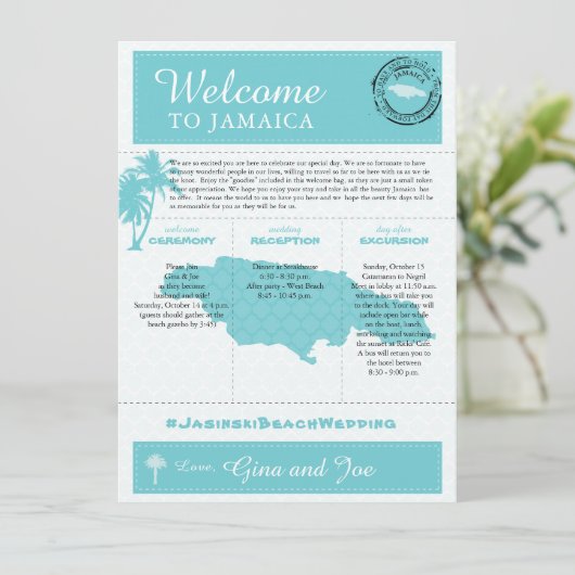 Jamaica Wedding Weekend Welcome (Standing Front)