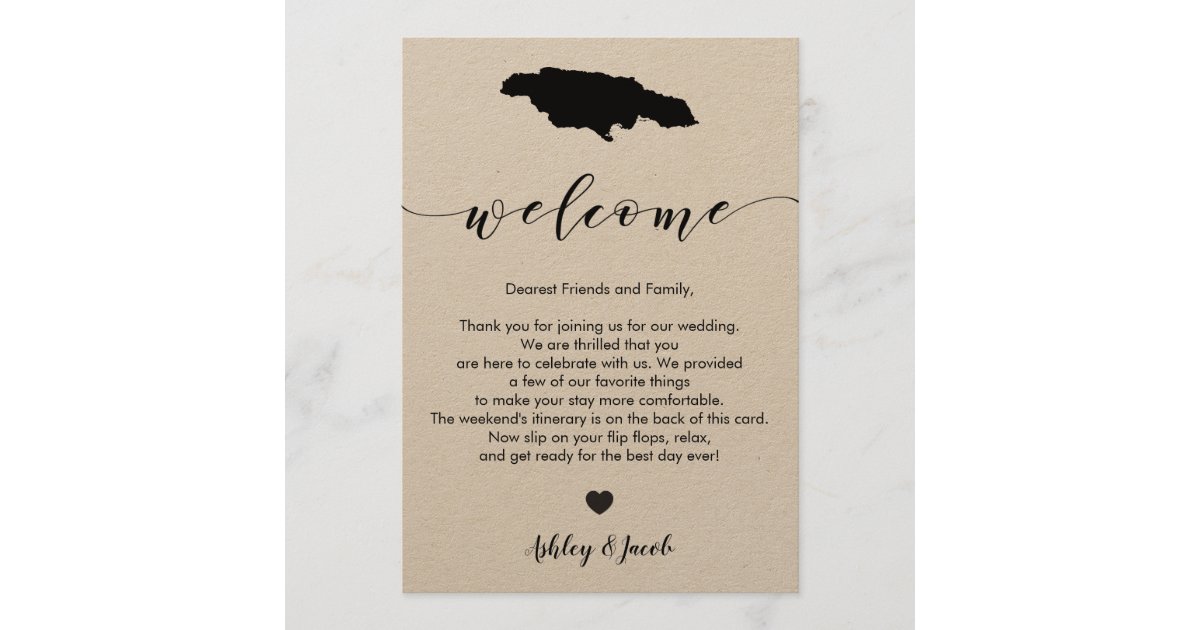 Wildflowers Wedding Welcome bag letter Flyer