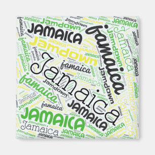 Jamaica Word Cloud Magnet