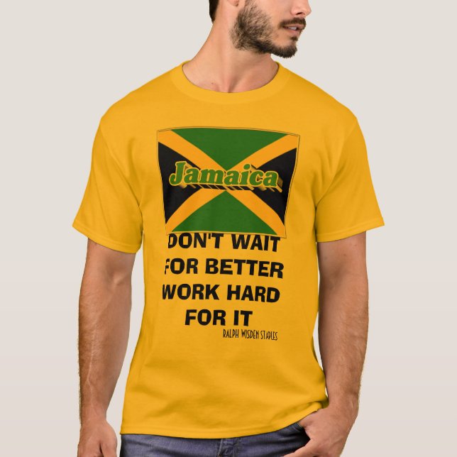 Jamaica WORK HARD T-Shirt (Front)