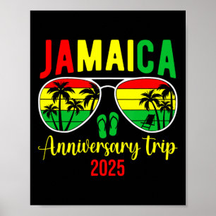 Jamaicaa Anniversary Trip 2025 Matching Couple Vac Poster