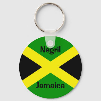 JamaicaFlag, Negril, Jamaica Keychain