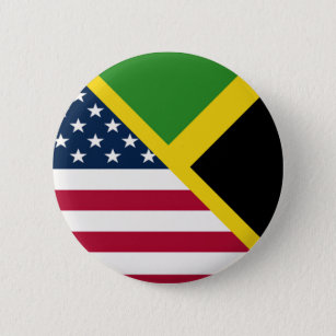 Jamaican American Flag   Jamaica United States Button