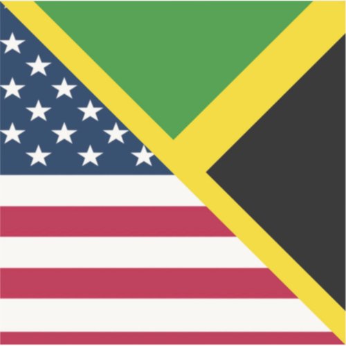 Jamaican American Flag  Jamaica United States Sticker