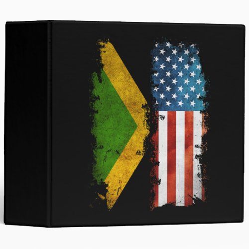 Jamaican American Flag Jamaica Usa 3 Ring Binder