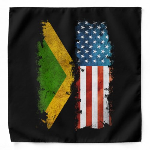 Jamaican American Flag Jamaica Usa Bandana