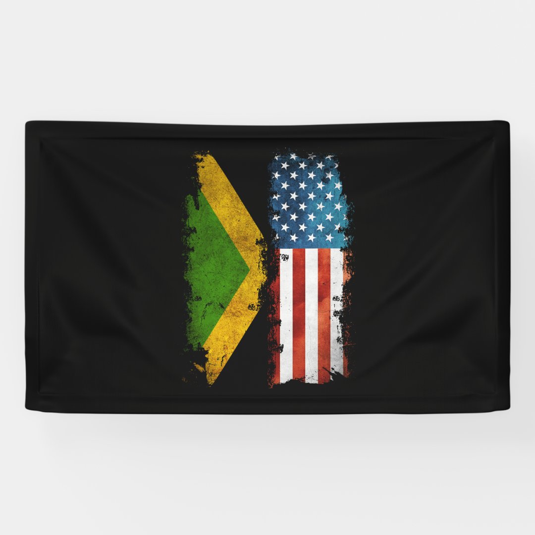 Jamaican American Flag Jamaica Usa Banner | Zazzle
