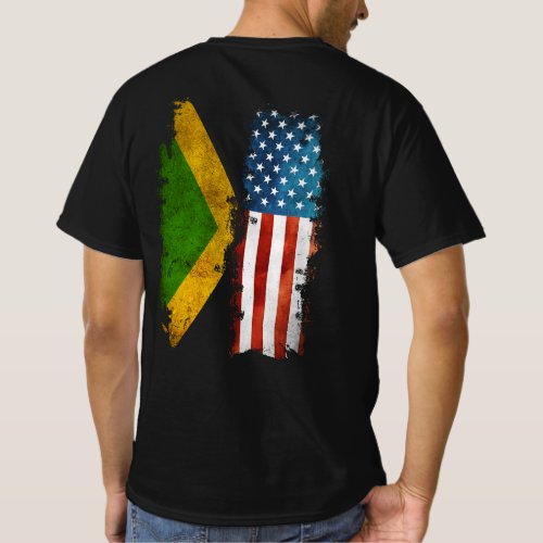 Jamaican American Flag Jamaica Usa T_Shirt