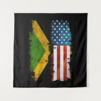 Jamaican American Flag Jamaica Usa