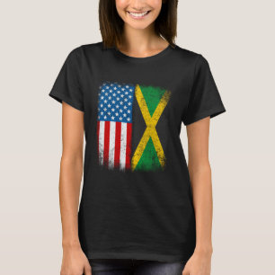 Jamaican American flag Usa Jamaica Color Together T-Shirt