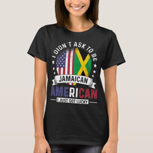 Jamaican American Flags Pride Jamaica Flag T_Shirt