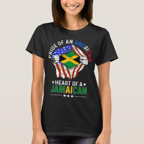 Jamaican American Foreign Jamaica Flag T_Shirt