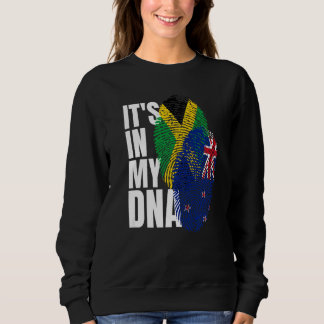 Jamaican And New Zealanders Mix DNA Heritage Flag Sweatshirt