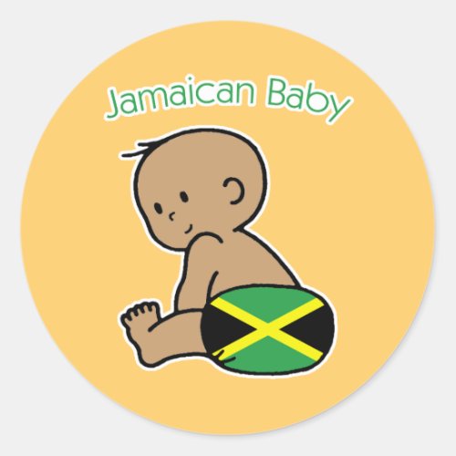 Jamaican Baby Classic Round Sticker