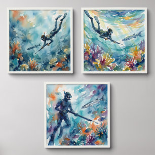 Jamaican baracuda hunters peel and stick photo tile