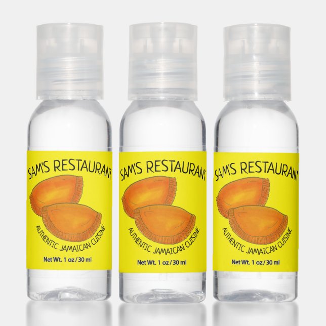 Jamaican Beef Patties Caribbean Restaurant Bar Hand Sanitizer (Set)