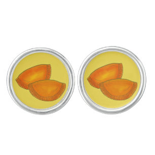 Jamaican Beef Patty Caribbean Restaurant Food Cufflinks
