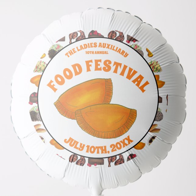 Jamaican Beef Patty Food Fest Caribbean Cuisine Balloon (Front)