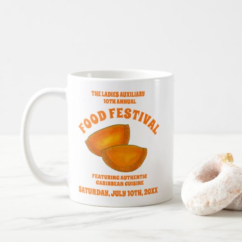 Jamaican Beef Patty Food Fest Caribbean Cuisine Coffee Mug