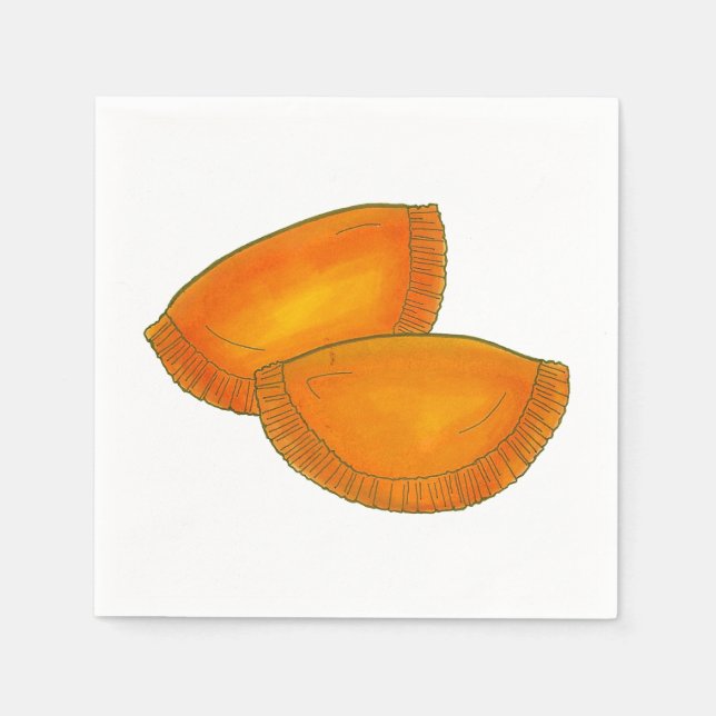 Jamaican Beef Patty Patties Food Cooking JAMAICA Paper Napkins (Front)