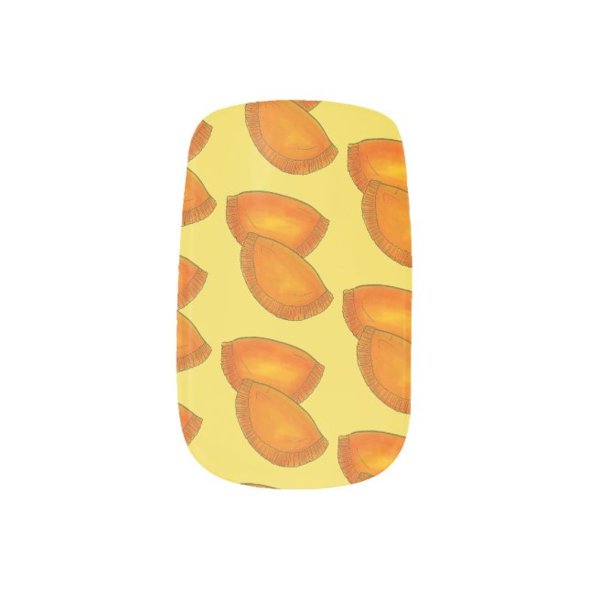 Jamaican Beef Patty Patties Food Cooking Yellow Minx Nail Wraps (Left Thumb)