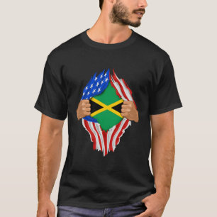 Jamaican Blood Inside Me Jamaica Flag T-Shirt