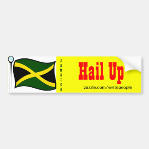 Jamaican bumper stickers-hail up sticker