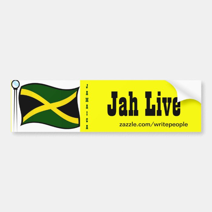 Jamaican  bumper stickers jah live