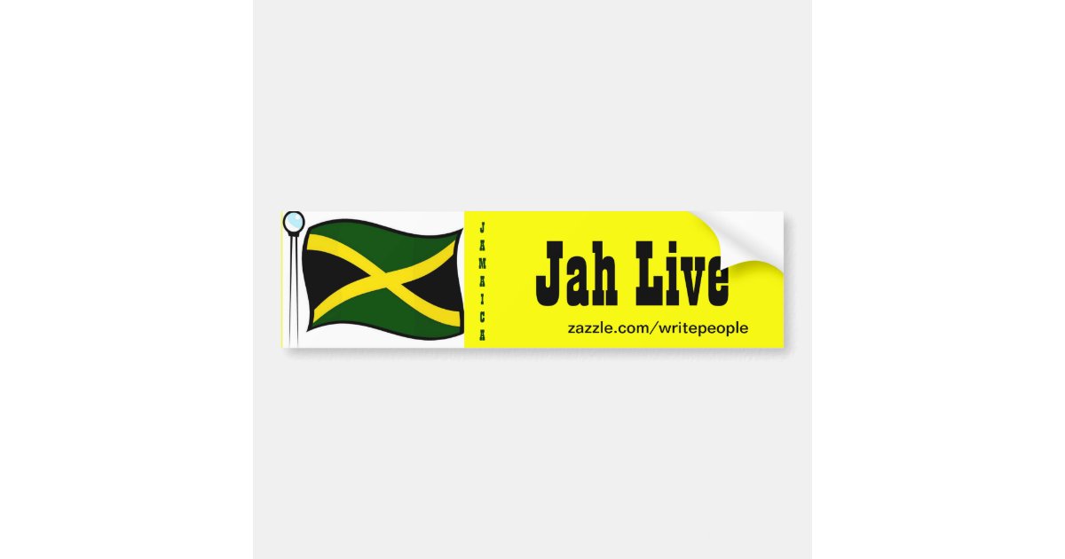 Jamaican bumper stickers-jah live sticker | Zazzle
