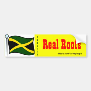 Jamaican bumper stickers-real roots sticker