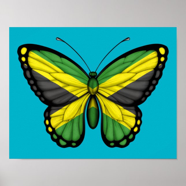 Jamaican Butterfly Flag Poster (Front)
