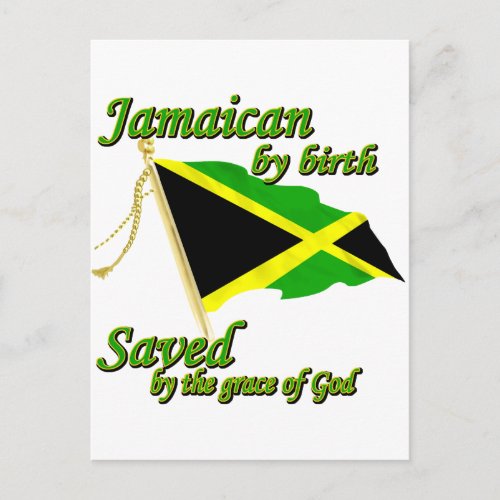 Jamaican by birth saved by the grace of God Postcard