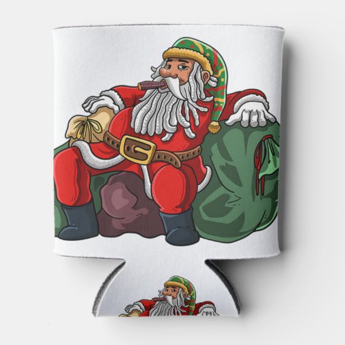 Jamaican christmas rasta santa claus rastafarian p can cooler