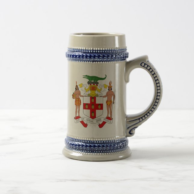 Jamaican Coat of Arms Beer Stein (Right)